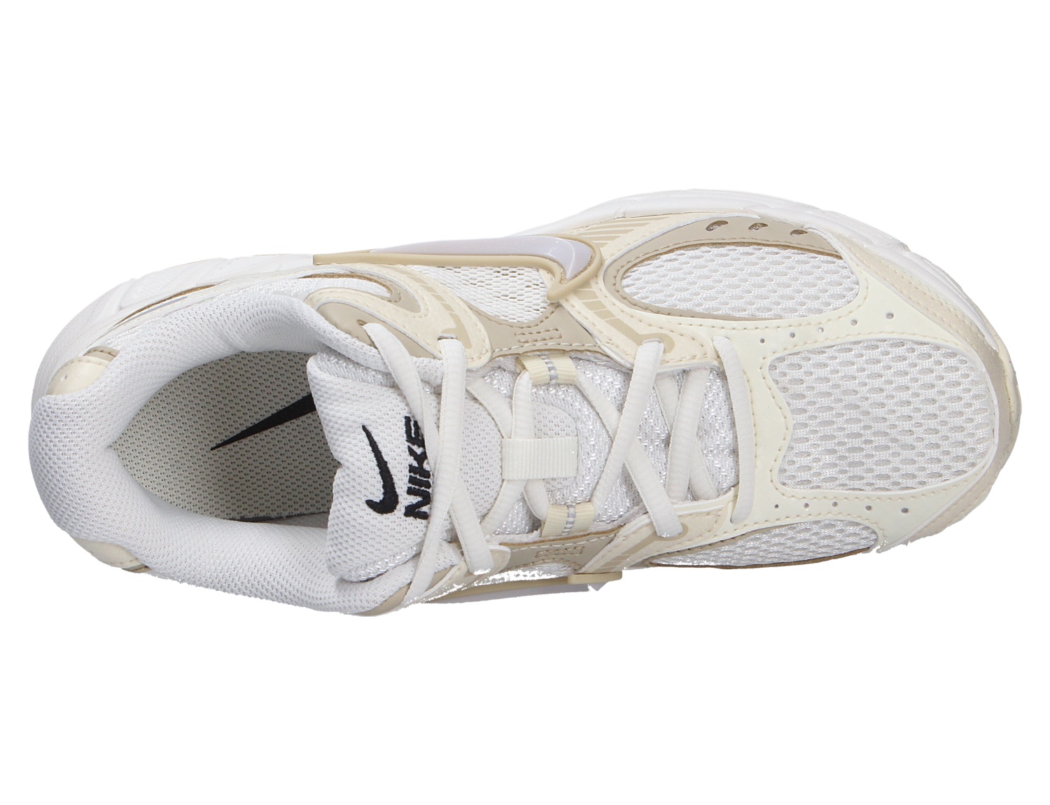 Nike V5 RNR Sneaker in Weiß, Draufsicht mit Mesh-Obermaterial, Schnürung und gepolstertem Einstieg